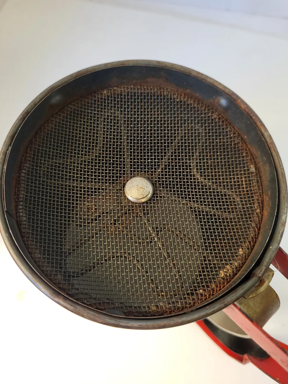 1950s Androck Hand-i-Sift Jr. Flour Sifter Red Tulip